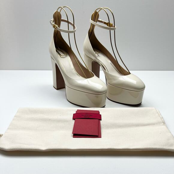 VALENTINO GARAVANI Tan-Go Platform Patent Leather Pump EU 39.5 US 9.5 High Heels - Picture 14 of 15